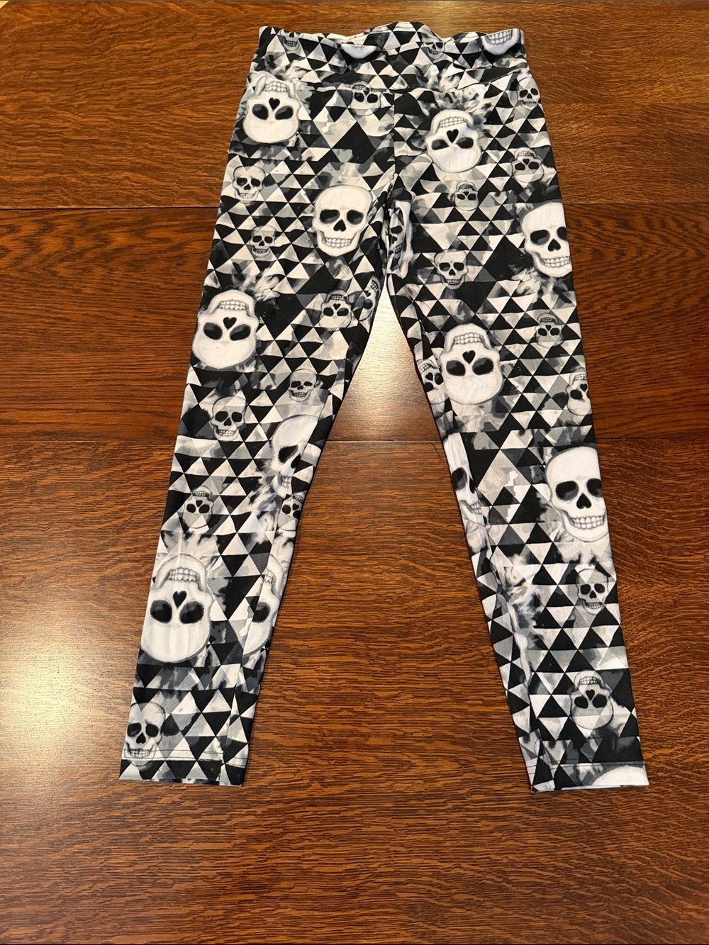 NOBO Black and White Skull high rise Leggings juniors large nwt